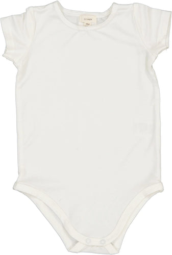 Lil Legs Bamboo SS Onesie - Winter White