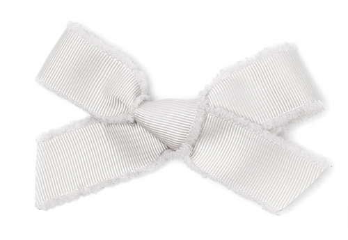 Le Enfant Raw Edge Bows White TWO PACK
