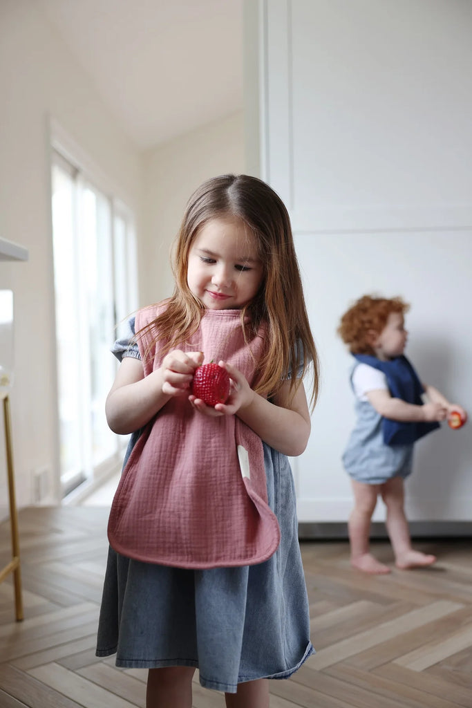 Lil Legs Toddler Bib Plus - Denim Blue