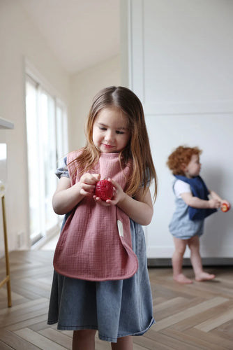 Lil Legs Toddler Bib Plus - Denim Blue