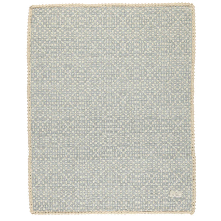 Bebe Organic Crochet Blanket - Sky Blue
