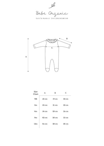 Bebe Organic Bebe Collar Cherry Pointelle 3PC Set - Natural Blue