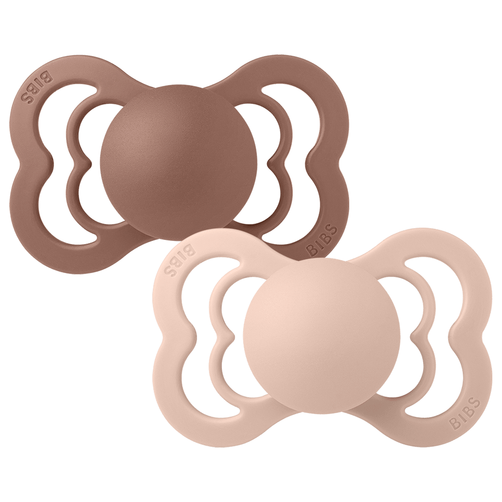 Bibs Supreme Silicone 2 Pk Woodchuck/Blush Size 1 - 0-6m