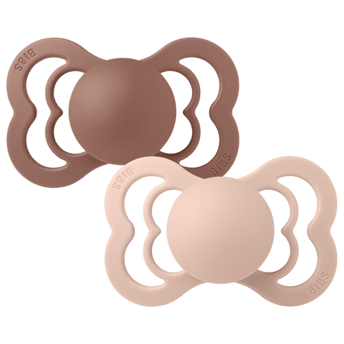 Bibs Supreme Silicone 2 Pk Woodchuck/Blush Size 1 - 0-6m