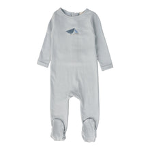 Load image into Gallery viewer, Lil Legs Bird Print Footie - Blue