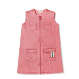 Birnham On The Sea Pocket Jumper - Red Denim