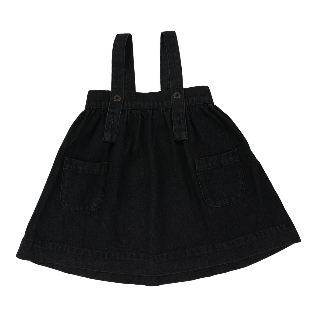 Lil Legs Denim Jumper - Black Denim Moonlight Lil Legs Denim Jumper - Black Denim Moonlight