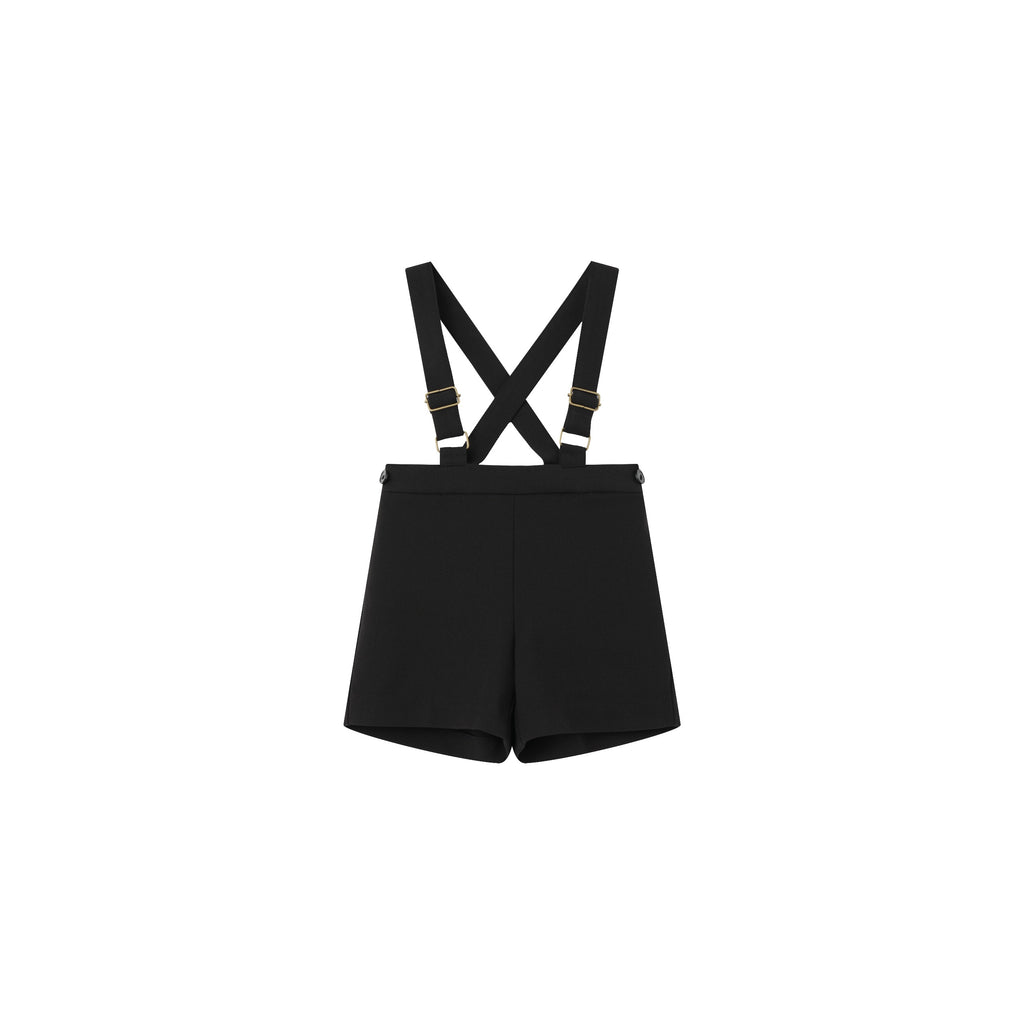 Coco Blanc Black Suspender Overalls