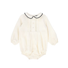 Load image into Gallery viewer, Francesca Guiliano Velvet Piped Romper - Black