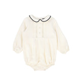 Francesca Guiliano Velvet Piped Romper - Black