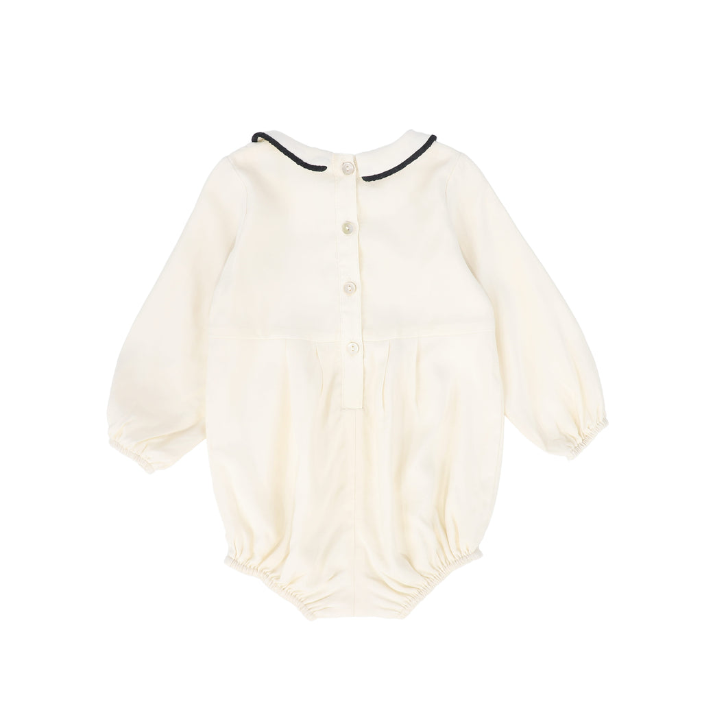 Francesca Guiliano Velvet Piped Romper - Black