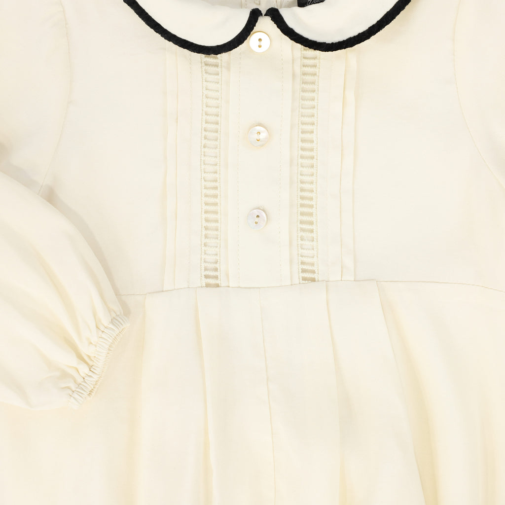 Francesca Guiliano Velvet Piped Romper - Black