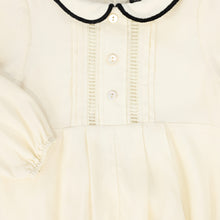 Load image into Gallery viewer, Francesca Guiliano Velvet Piped Romper - Black