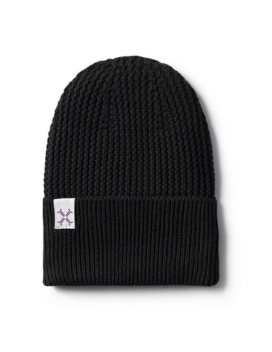 Jacqueline & Jack Textured Cuffed Beanie Black