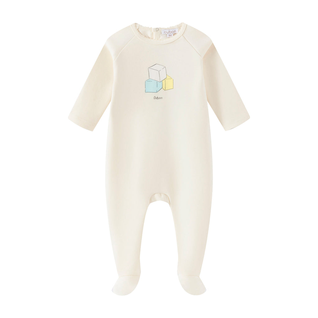 Oubon Block Print Footie - Boys