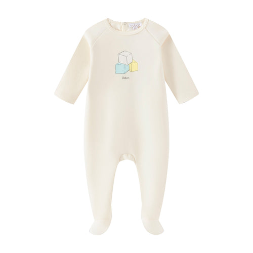 Oubon Block Print Footie - Boys