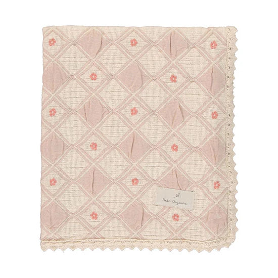 Bebe Organic Blossom Blanket - Dusty Rose