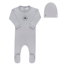 Load image into Gallery viewer, Ely's &amp; Co Garden Floral Center Collection Footie &amp; Beanie - Blue
