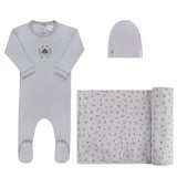 Ely's & Co Garden Floral Center Collection 3PC Layette Set - Blue
