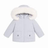 Ducc Blue Teddy Pocket Coat (White Fur)