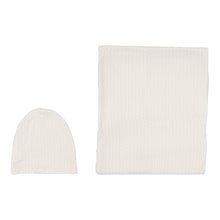 Load image into Gallery viewer, Lilette Dotted Swaddle Set - Cream/Blue