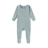 Oubon Blue Cotton Bud Print Footie