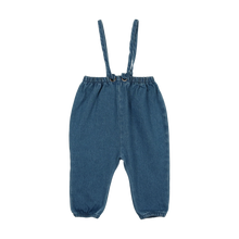 Load image into Gallery viewer, Lil Legs Denim Suspender Pants - Blue Denim