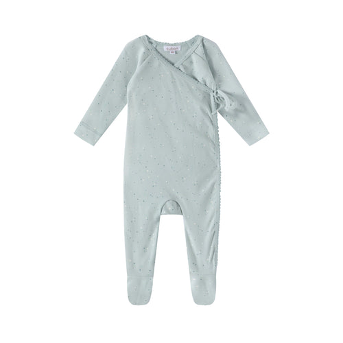 Oubon Blue All Over Dot Print Footie