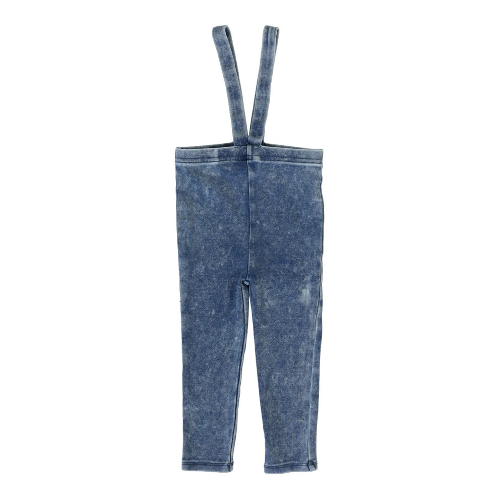 Lil Legs Suspender Leggings - Blue Wash – Moonlight