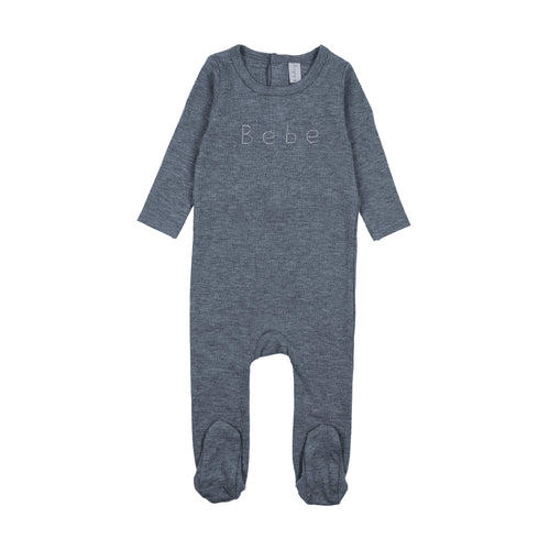 Bonjoy Bebe Footie - Heather Blue