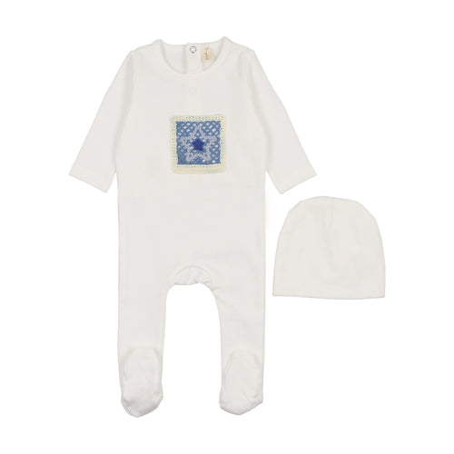 Bonjoy Crochet 3PC Layette Set - Ivory Star