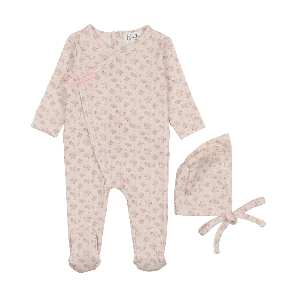 Bopop Footie & Bonnet - Floral
