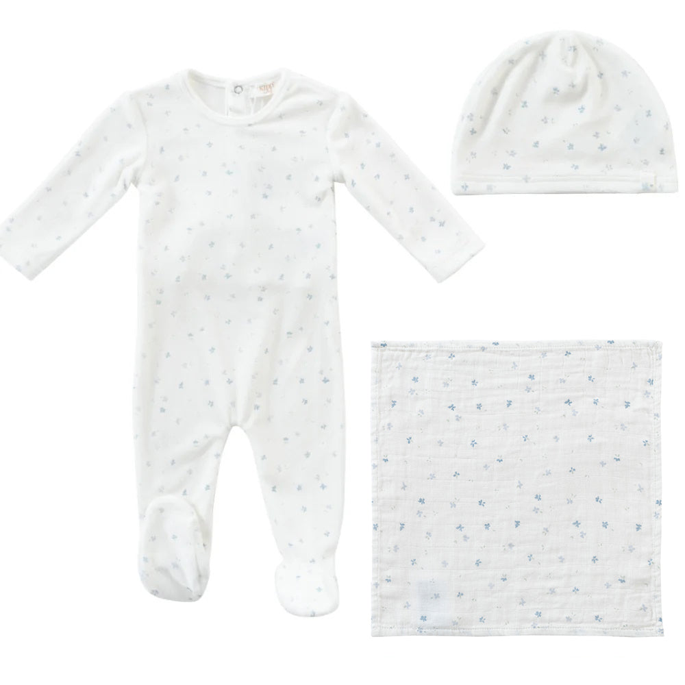 Kipp Bud 3PC Layette Set - Blue