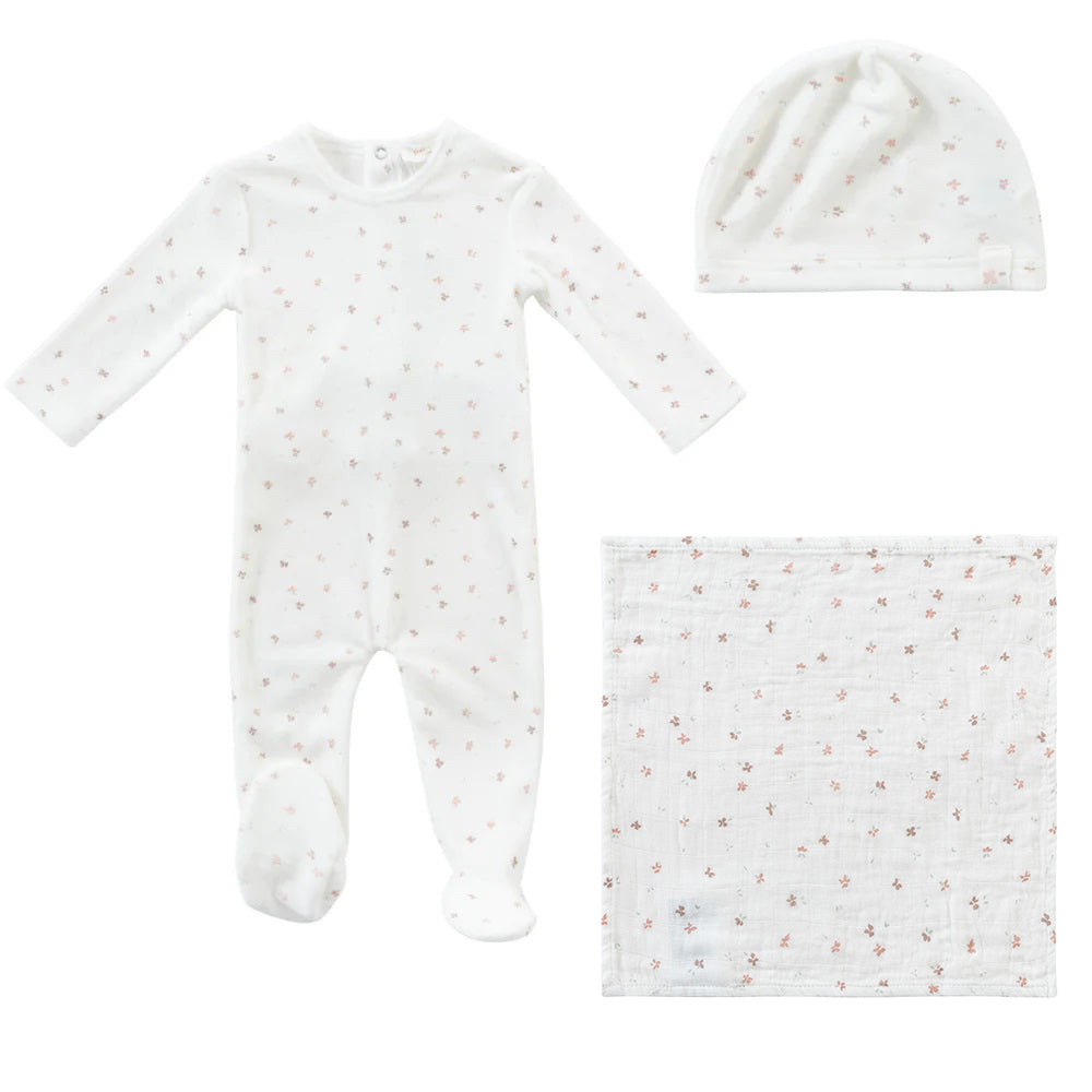 Kipp Bud 3Pc Layette Set - Pink