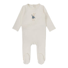 Load image into Gallery viewer, Lilette Handdrawn Footie - Milk / Bunny