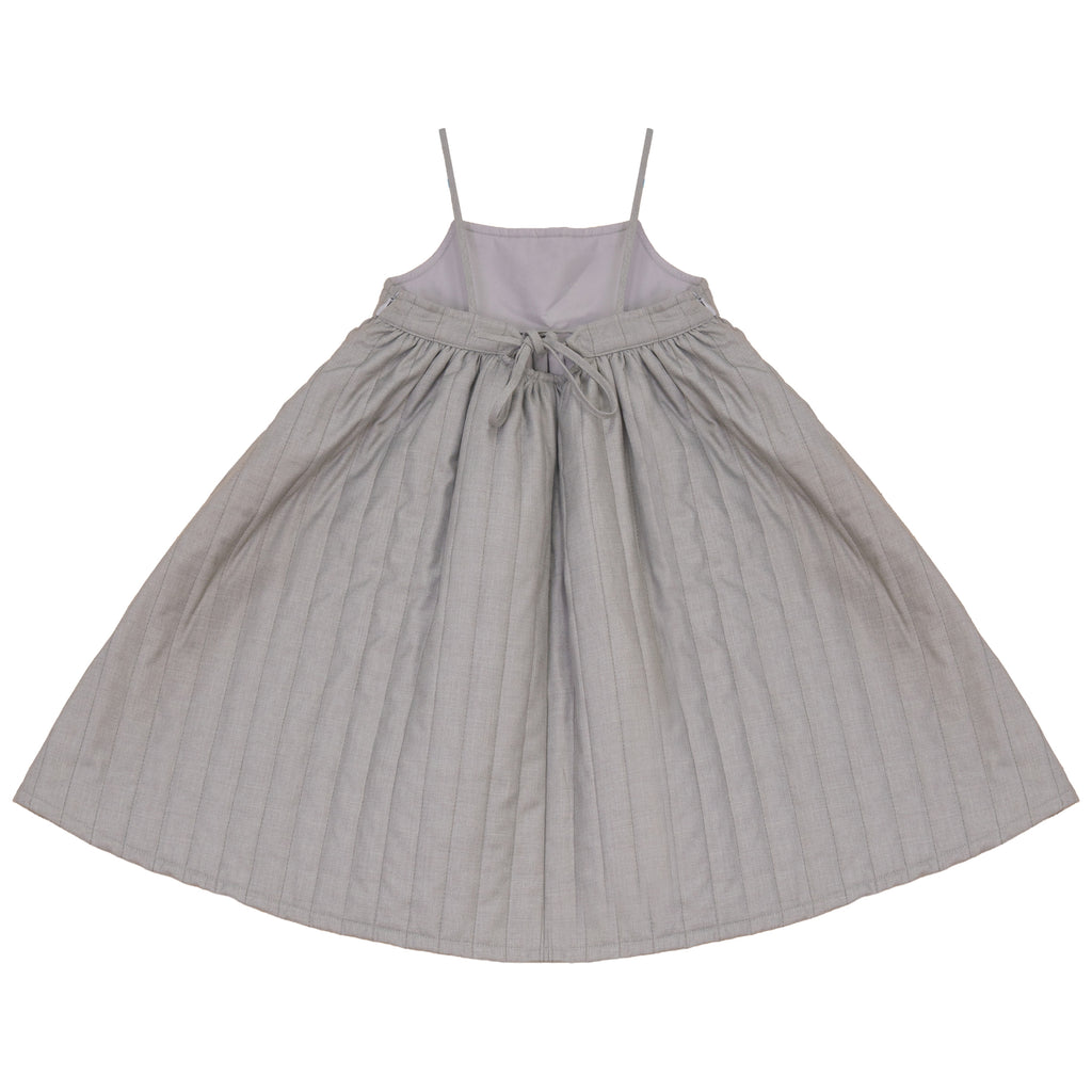 Calla Lili Girls Quilted Dress - Taupe