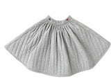 Calla Lili Girls Quilted Skirt - Taupe