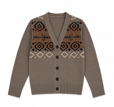 Calla Lili Boys Chunky Cardigan - Taupe
