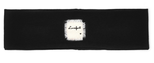 Le Enfant Raw Edge Logo Sweatband Black