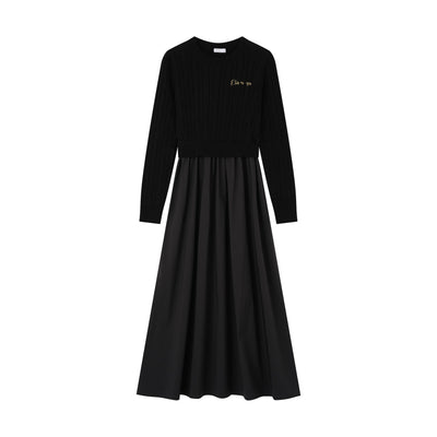 Coco Blanc Cabled Robe - Black