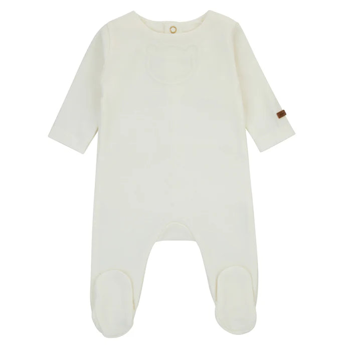 Cadeau Bear Embossed Footie & Beanie - Boys