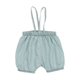 Lil Legs Denim Suspender Shorts - Chambray