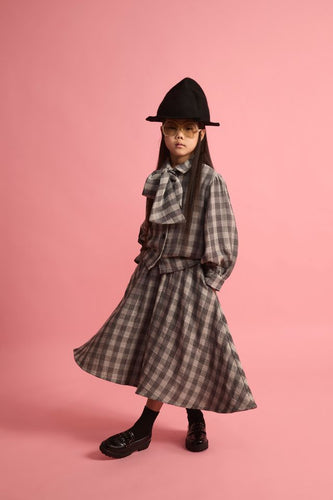 Little Creative Factory Check Bow Blouse