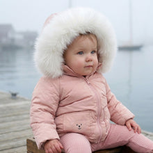 Load image into Gallery viewer, Ducc Pink Teddy Pocket Coat (White fur)