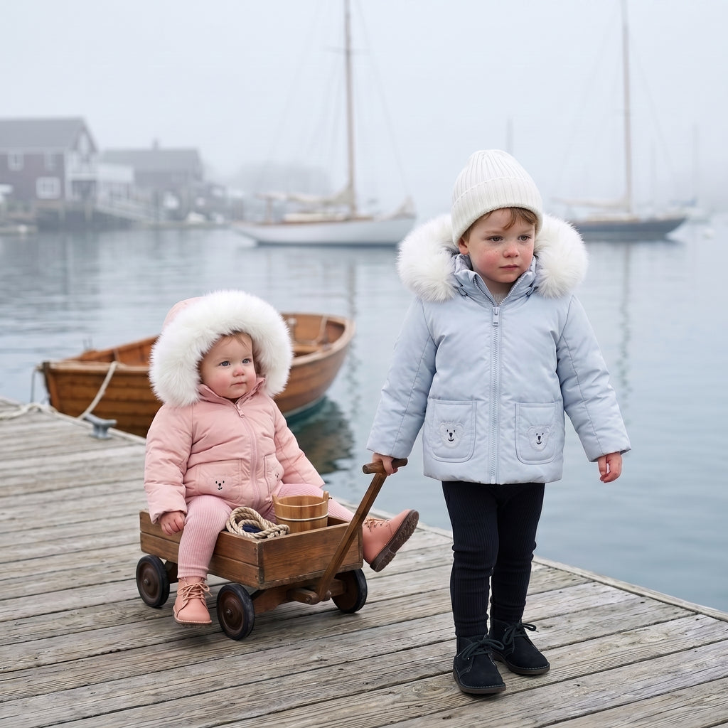 Ducc Pink Teddy Pocket Coat (White fur)