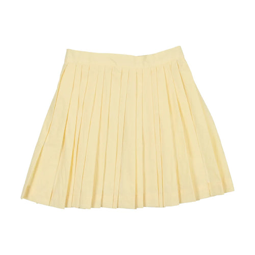 Coco Blanc Pleated Skirt - Pale Yellow