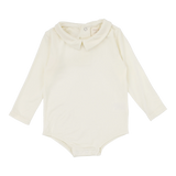 Lil Legs Collar Onesie - Cream