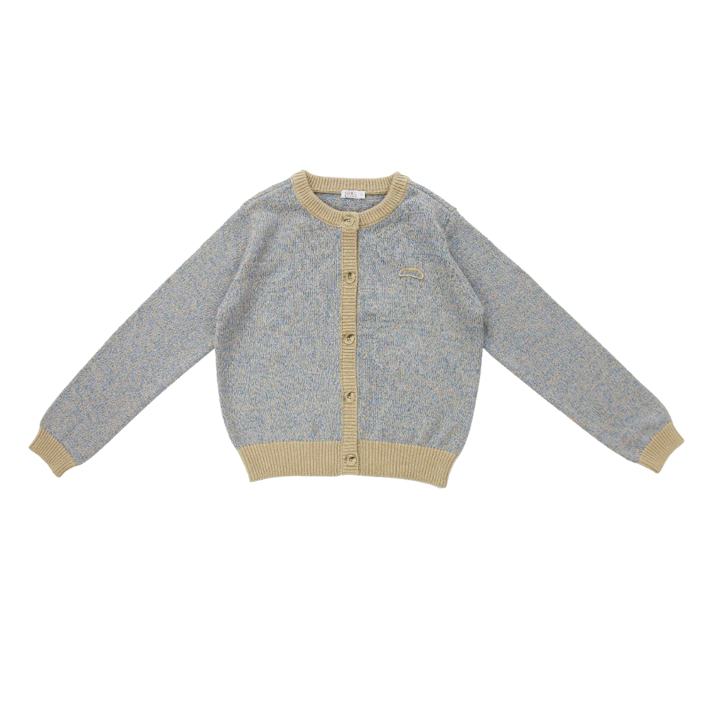 Coco Blanc Camel Pleated Skirt With Speckled Cardigan Set