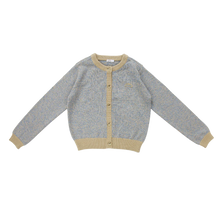 Load image into Gallery viewer, Coco Blanc Camel Pleated Skirt With Speckled Cardigan Set