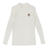 Lil Legs Crest Knit Mockneck - Cream